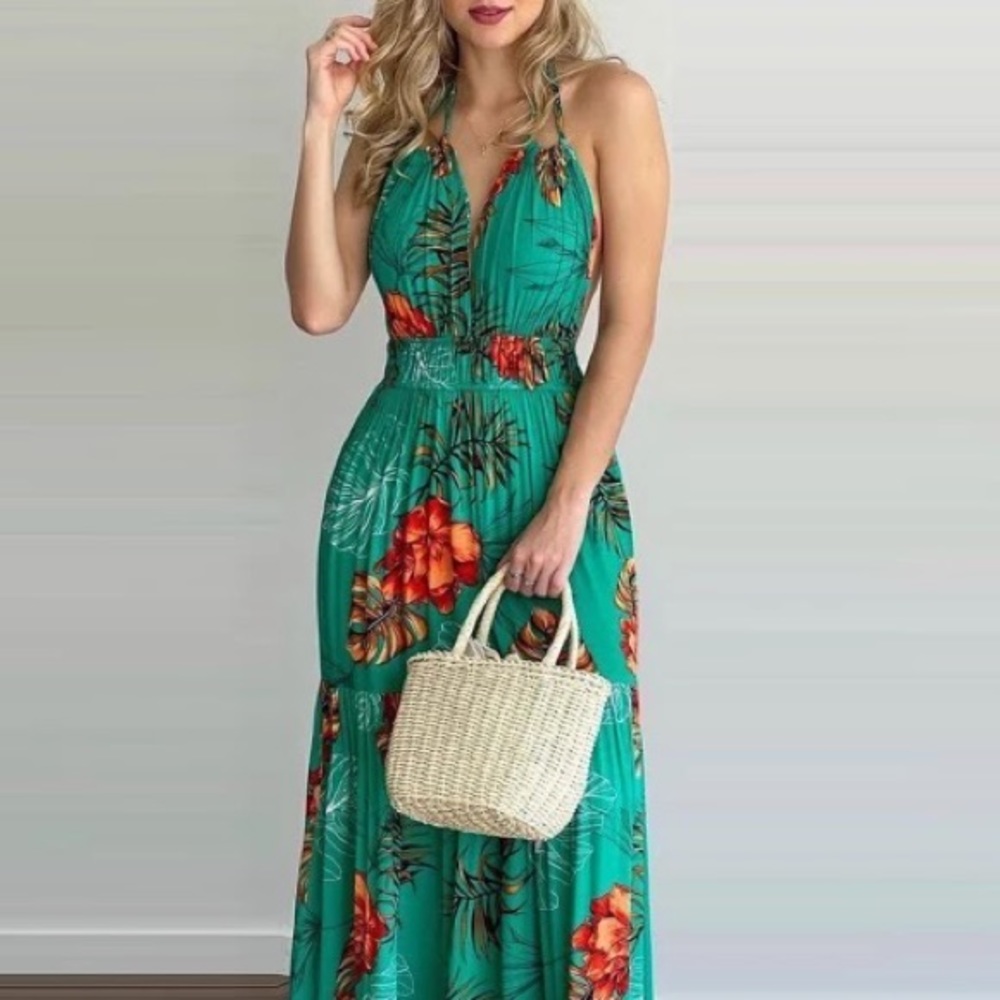 Green Flower Dress